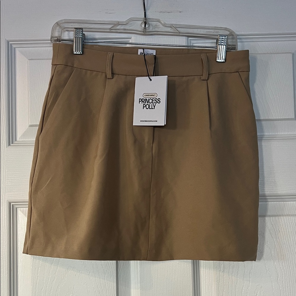 Princess Polly Camel Mini Skirt - Picture 1 of 4